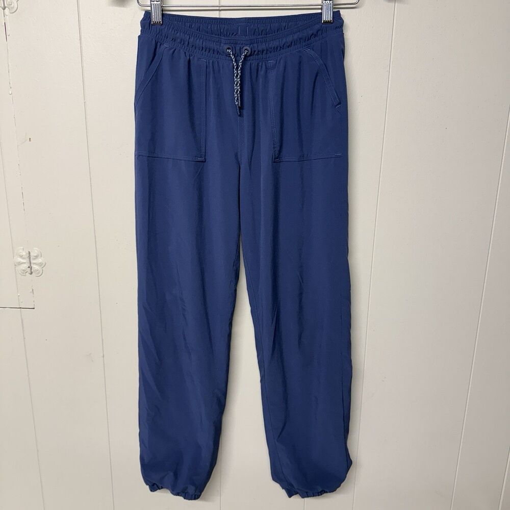Athleta Girl Size L/12 Blue Lined High Jump Joggers EUC
